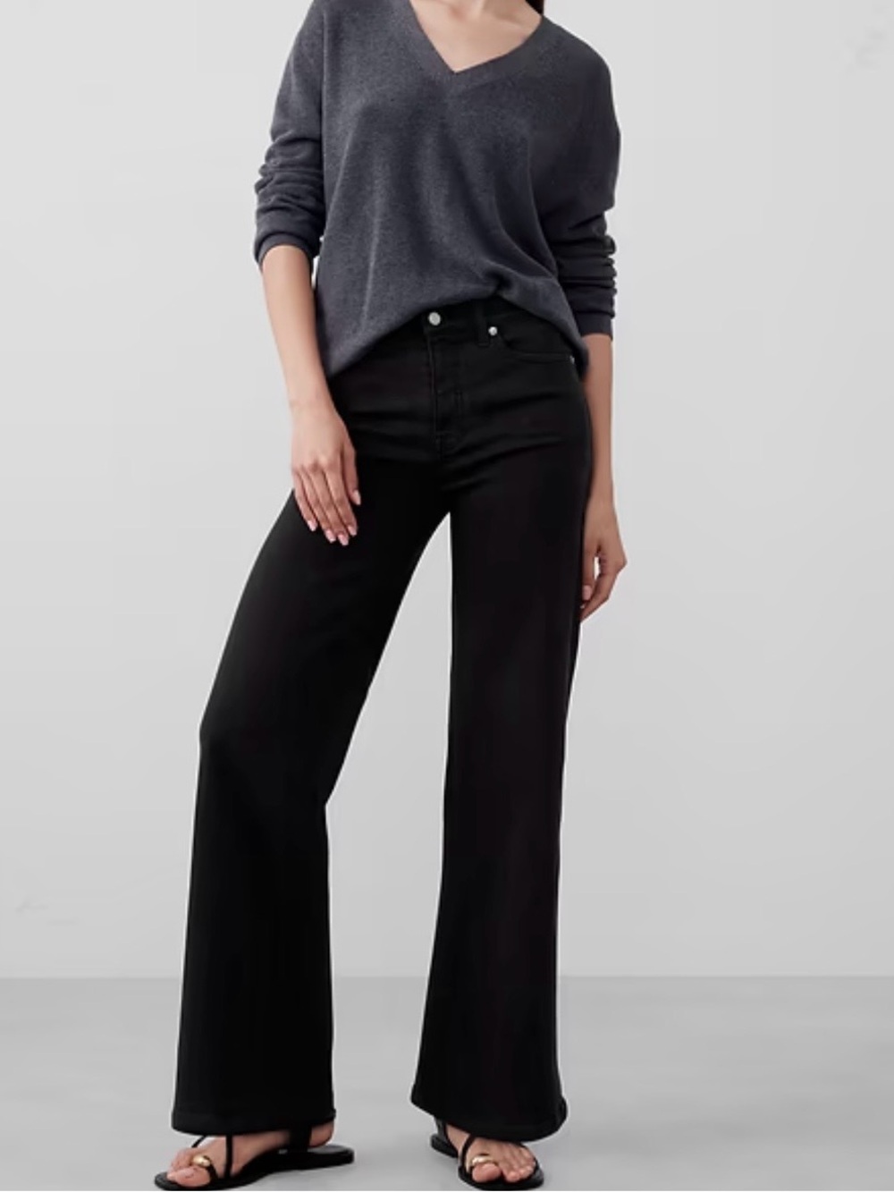 Like New-banana republic WIDE-LEG HIGH-RISE JEAN-sz 28